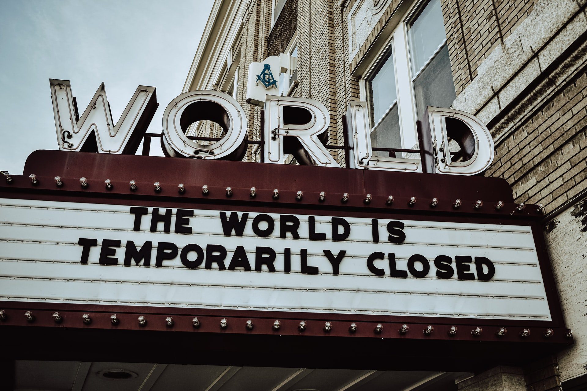 The World is Closed sign due to Covid 19