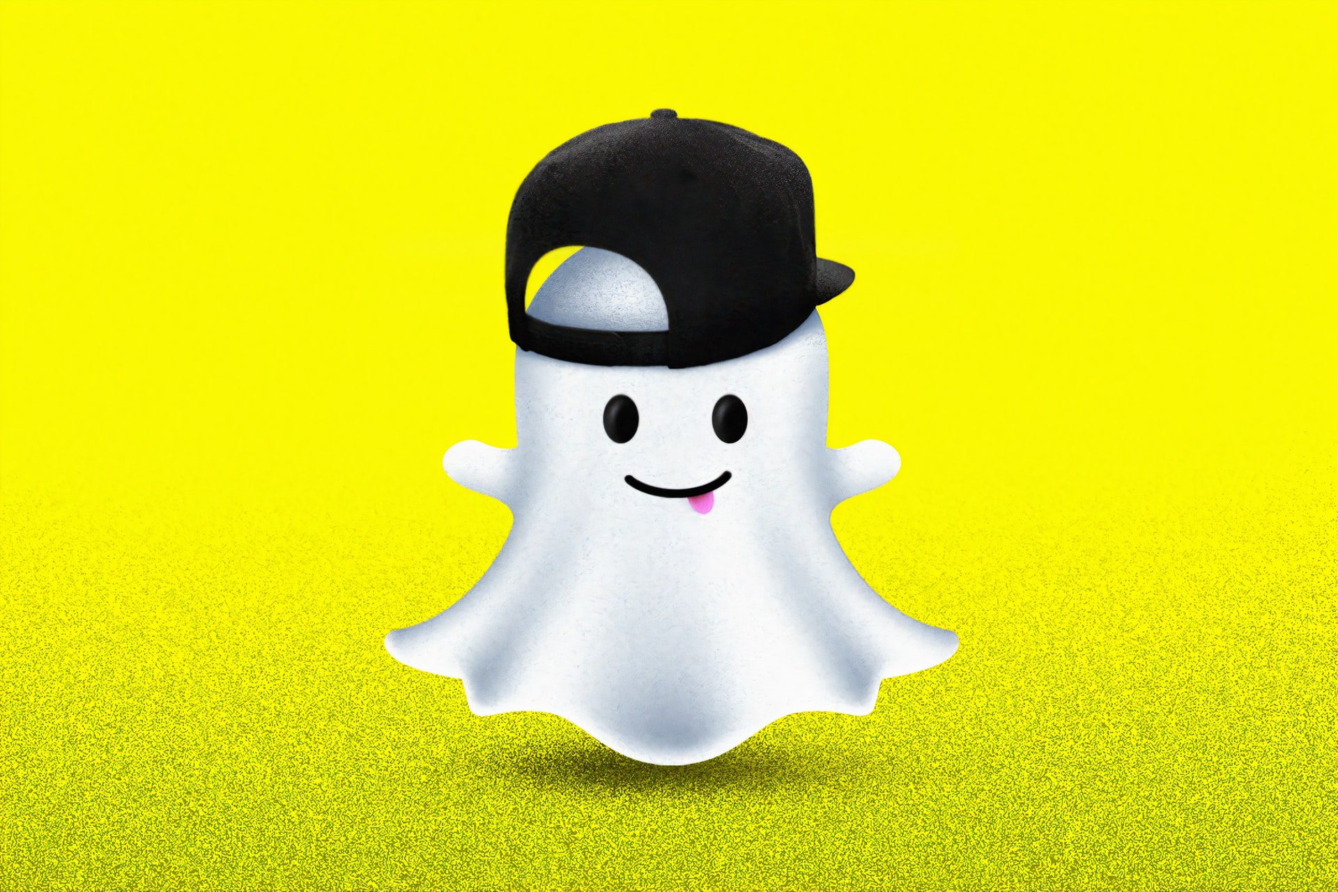 A photo of Snapchat ghost wearing a black cap for how to get Snapstreaks back