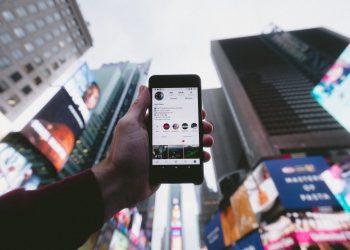 high angle photo of a mobile