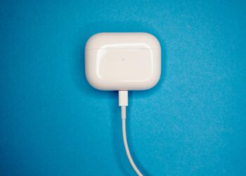 AirPods Pro case charging with lightning cable