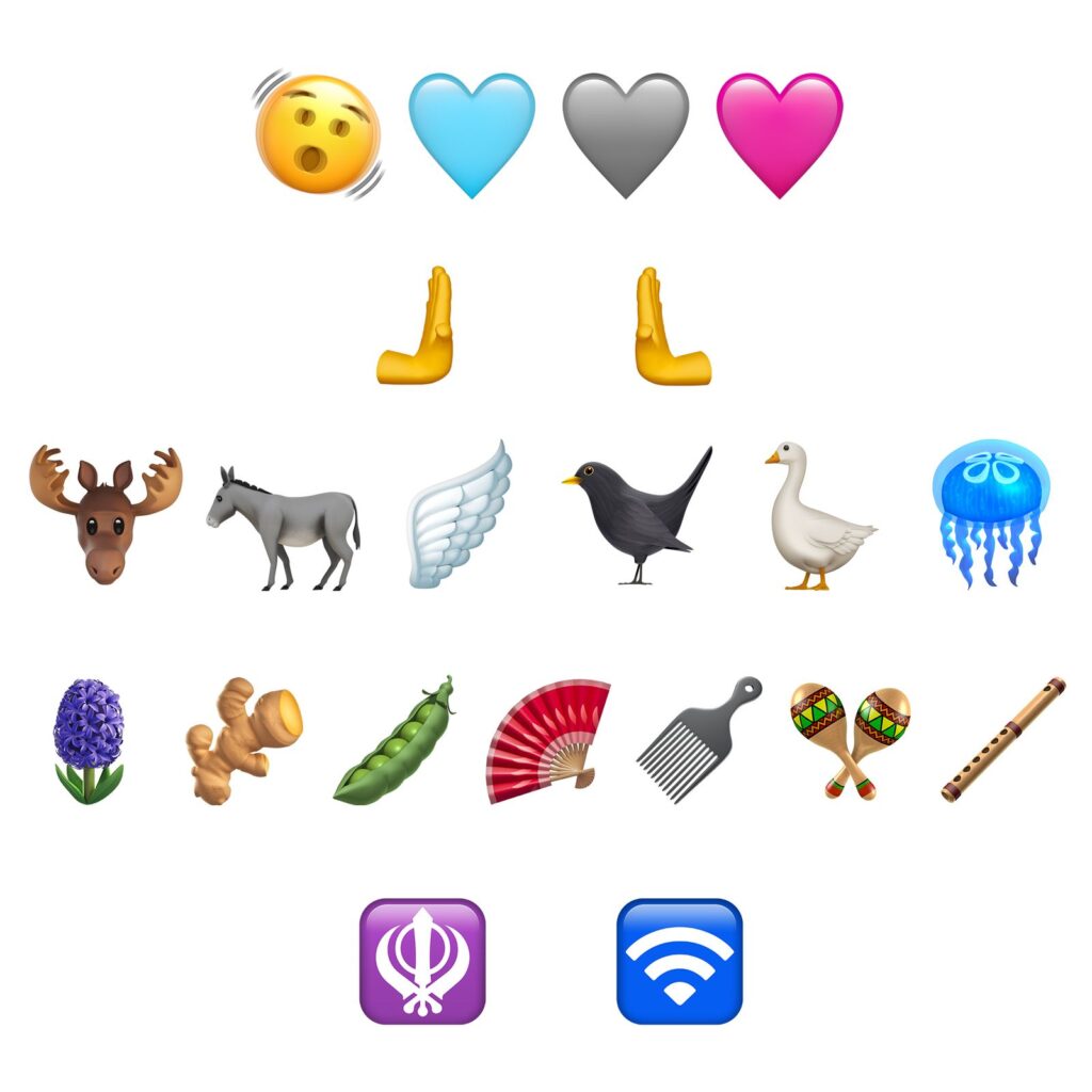 New 21 emojis released with iOS 16.4 update