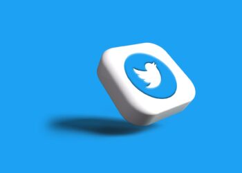 Twitter 3D icon render