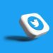 Twitter 3D icon render