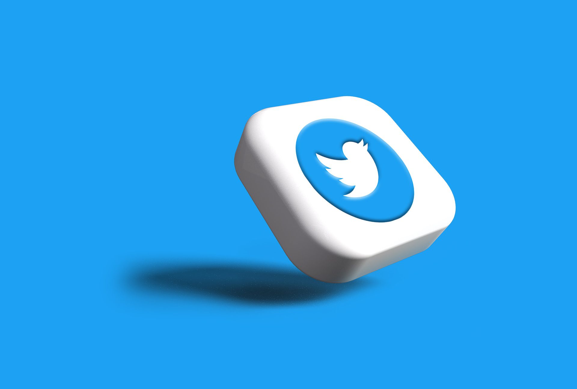 new twitter 3d icon render