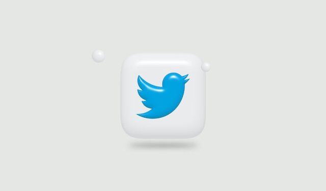 A 3d render of Twitter logo