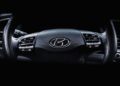Hyundai logo on a steering
