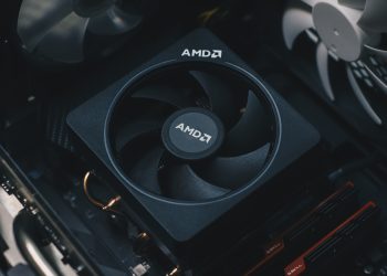 AMD Graphics card fan in action