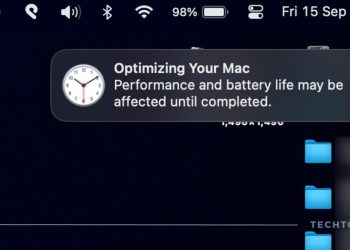 Optimizing Your Mac notification on macOS
