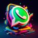A 3d colorful WhatsApp logo